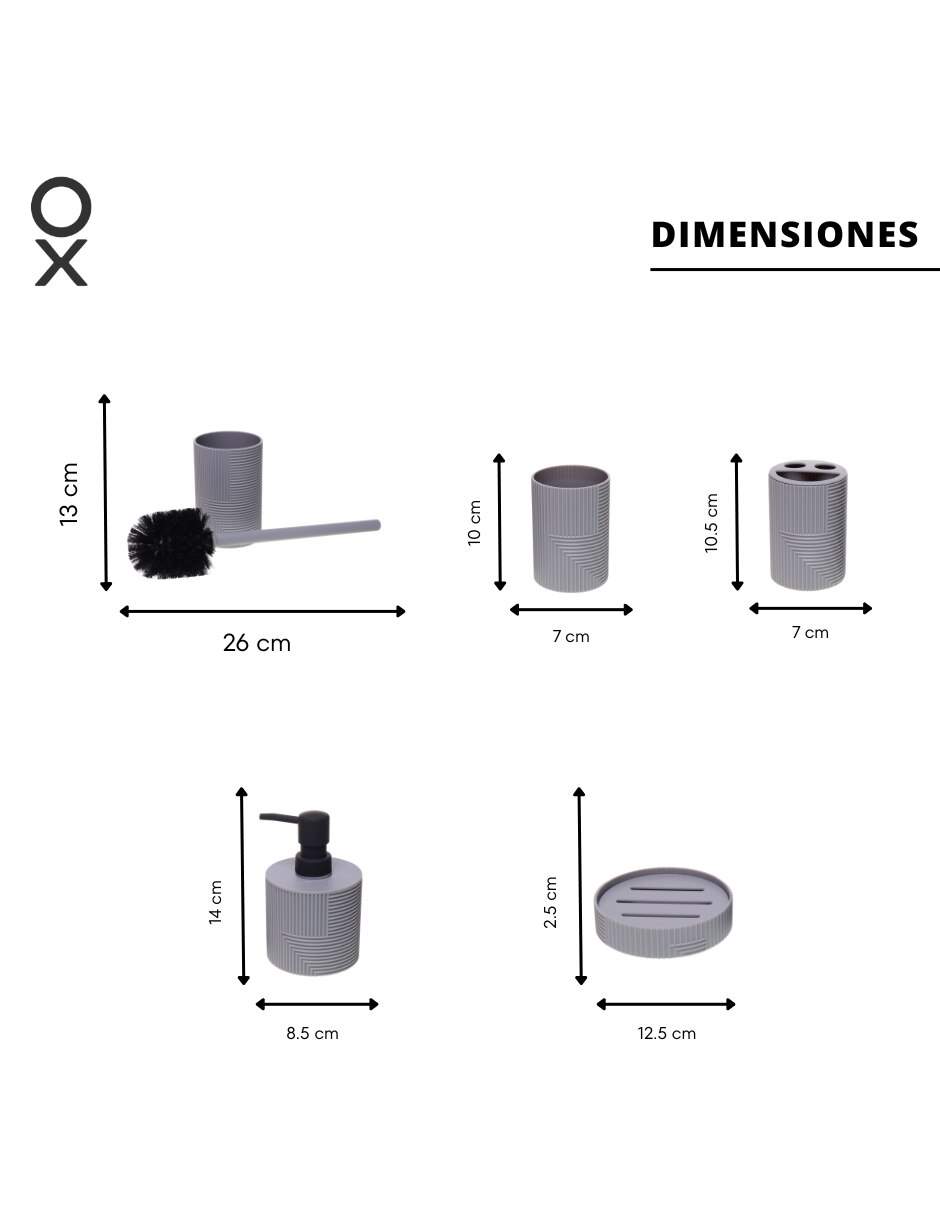 Juego de accesorios para baño juegos de baño de polipropileno 5 piezas 11