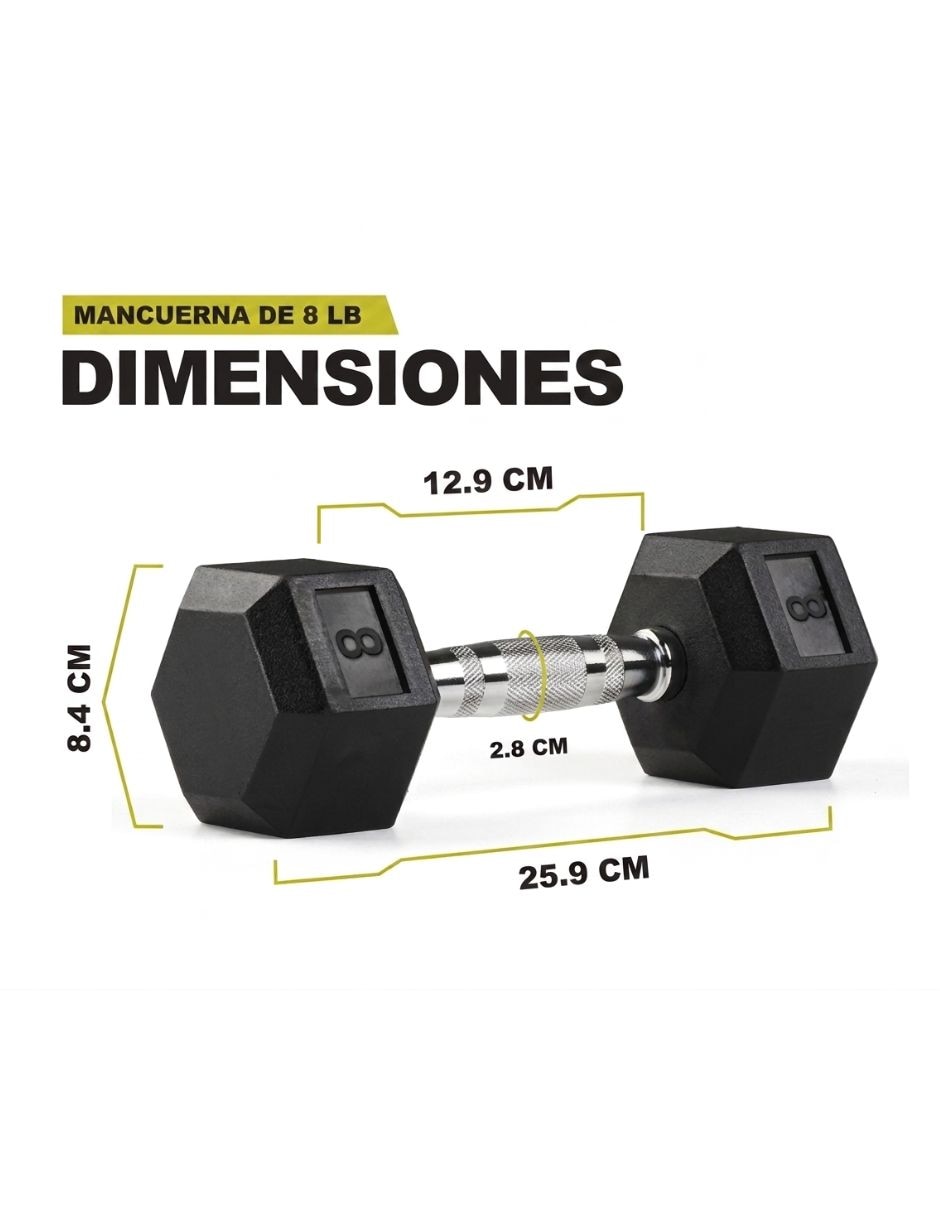 Set mancuernasde peso fijo 7 kg 2 piezas 4