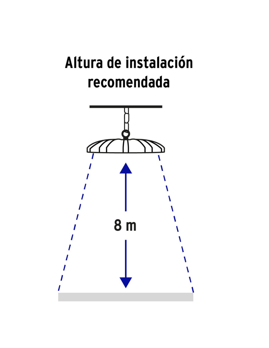 Lámpara colgante Volteck Lait led High Bay