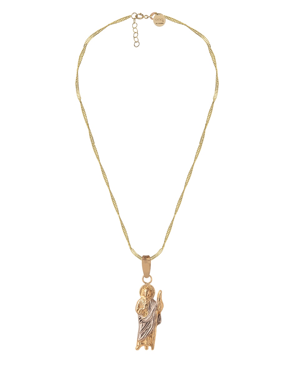Collar con dije san judas tadeo ninguna unlimited by ob de oro amarillo 10 k