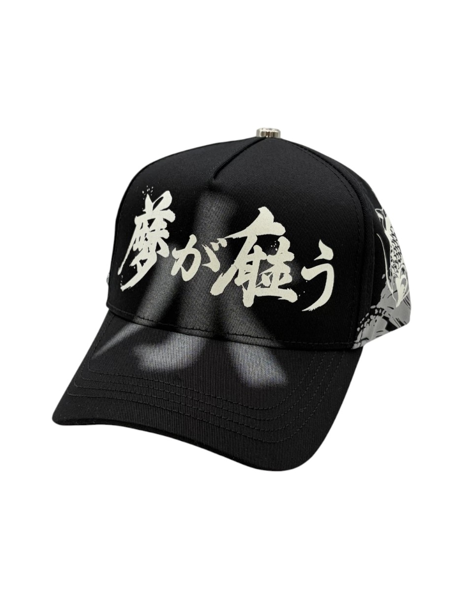Gorra visera curva snapback dreamer hats koi black para hombre