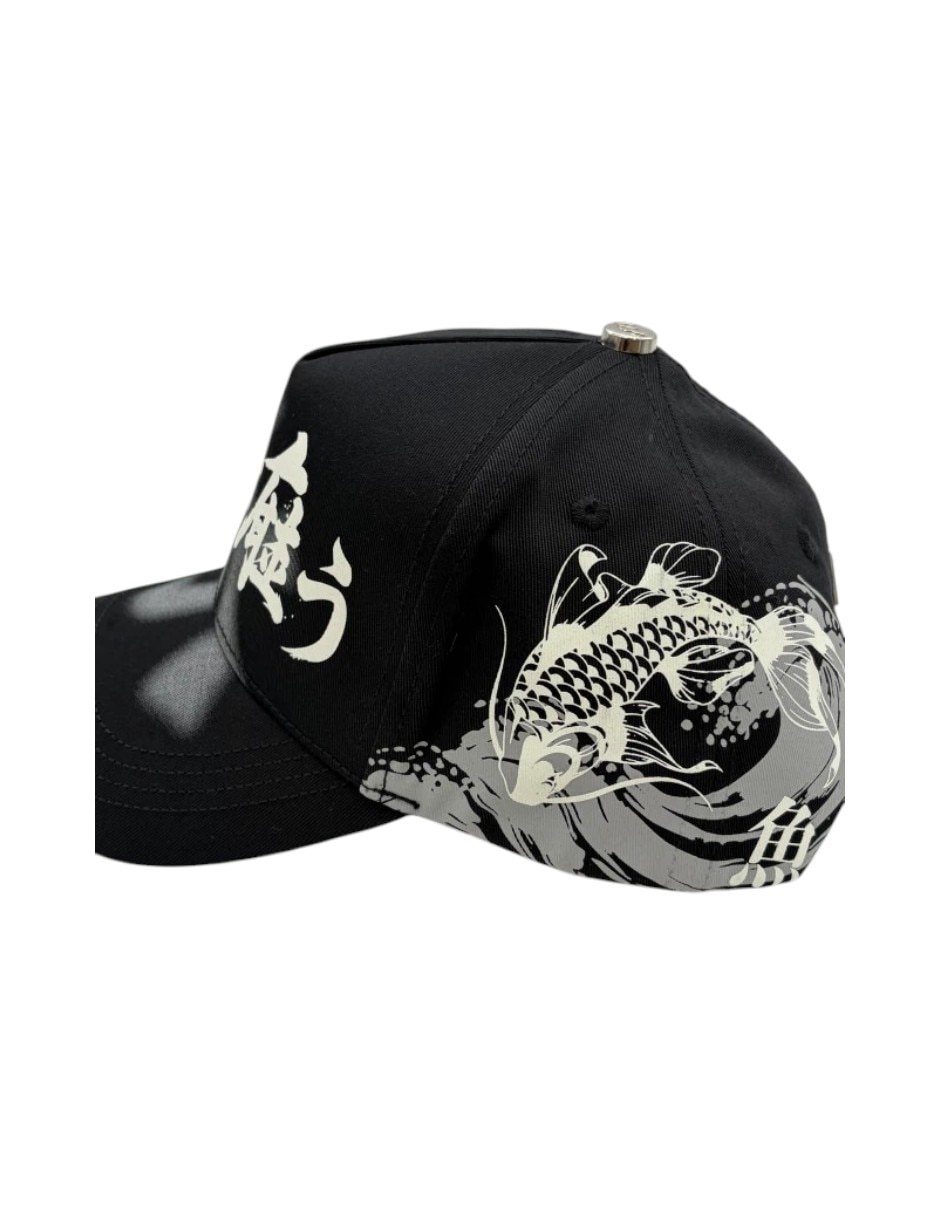 Gorra visera curva snapback dreamer hats koi black para hombre