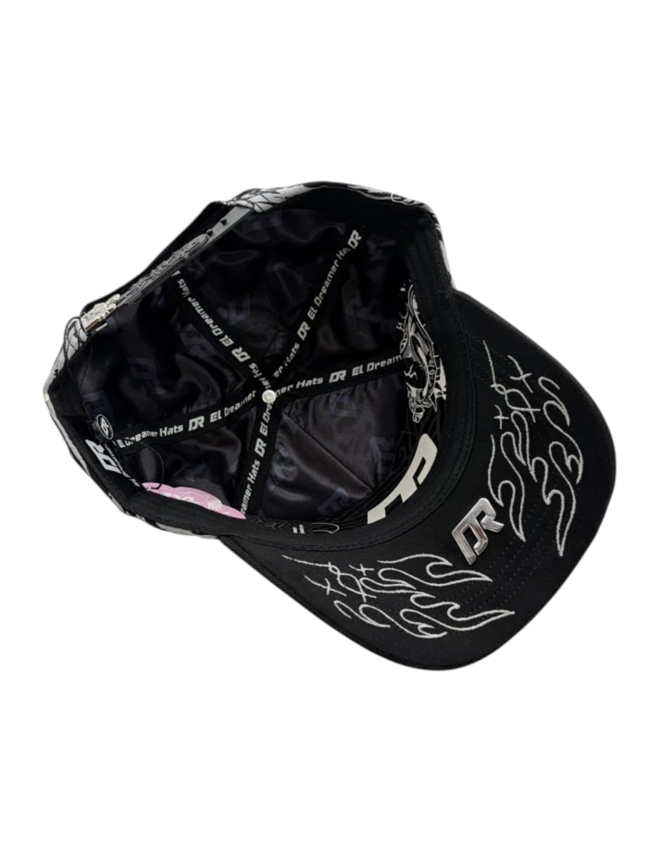Gorra visera curva snapback dreamer hats koi black para hombre