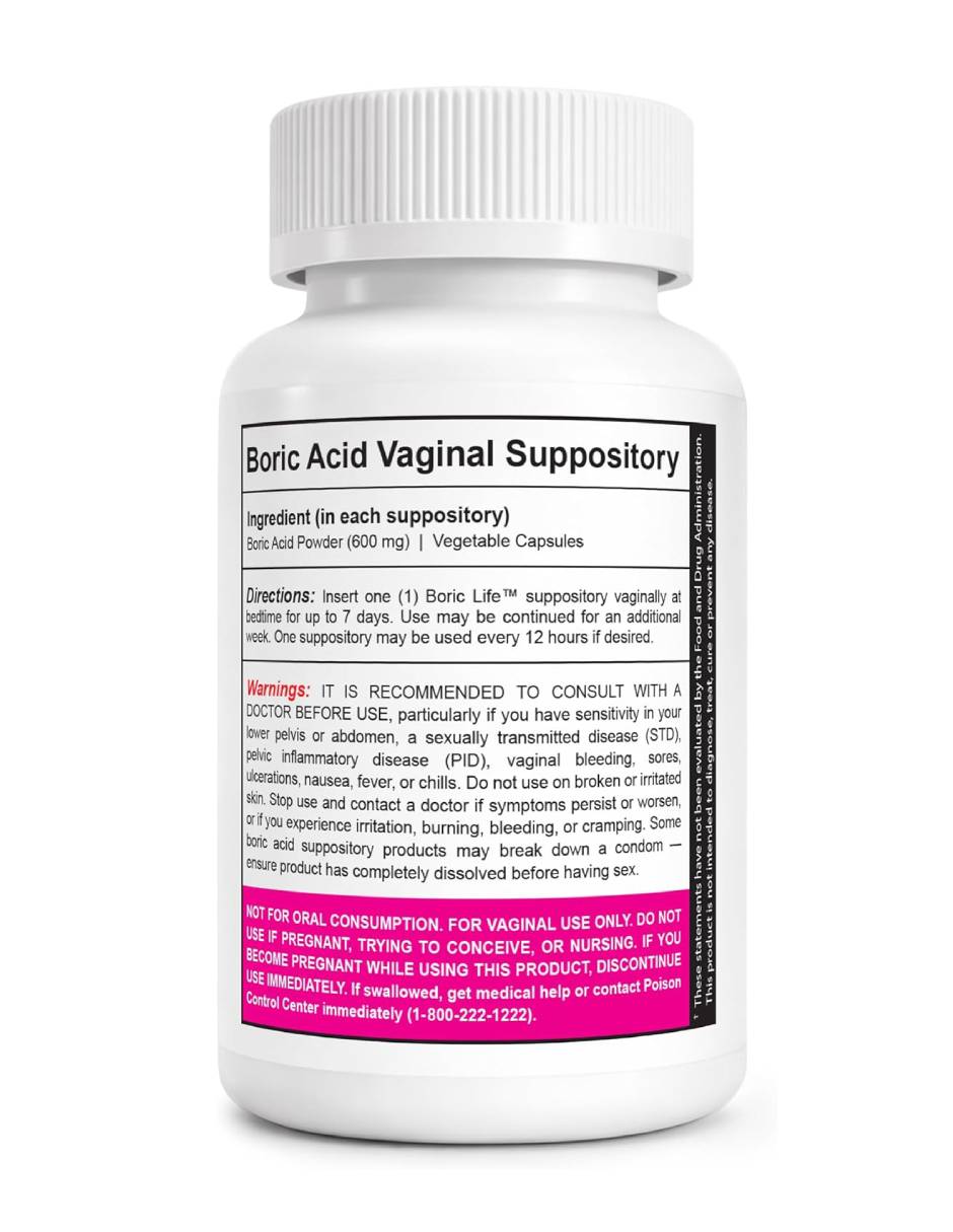 Suplemento alimenticio nutrablast supositorios acido borico 30 unidades cuidado intimo femenino equilibrio ph vaginal nutra blast con ácido bórico