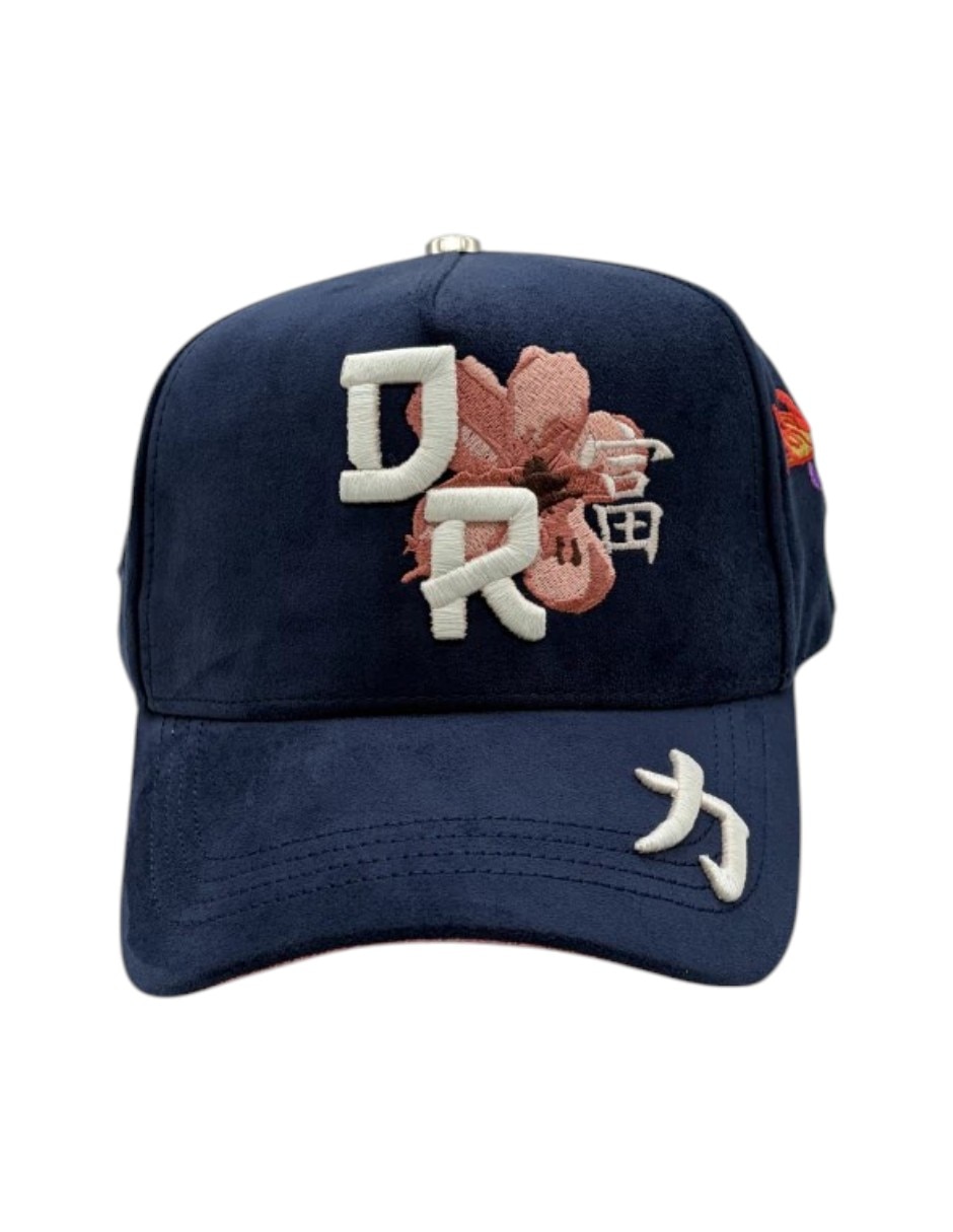 Gorra visera plana snapback kanji blue para hombre