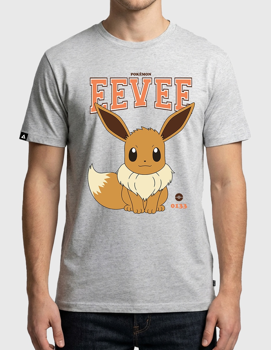 Playera Pokémon Eevee Varsity cuello redondo para hombre