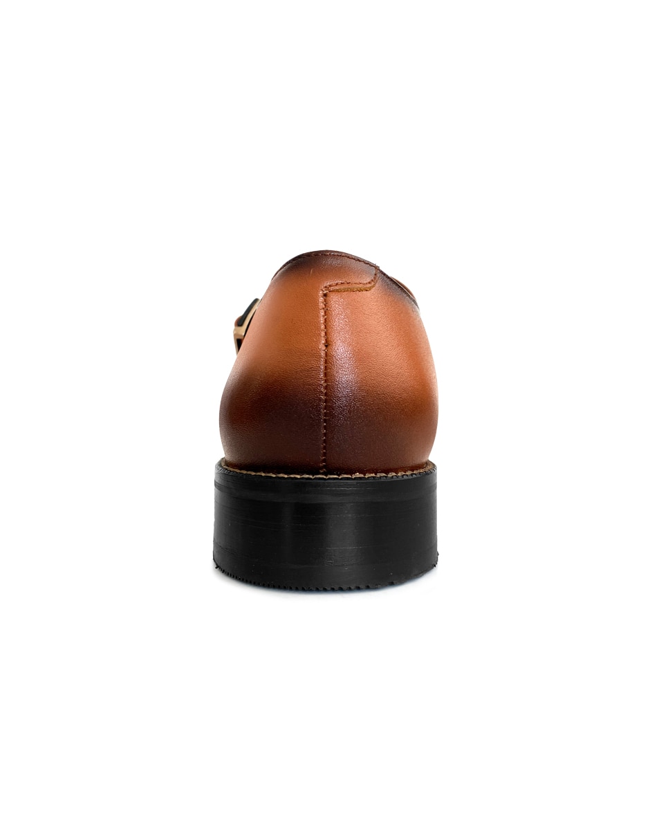 Zapato monk savvy prima pelle para hombre