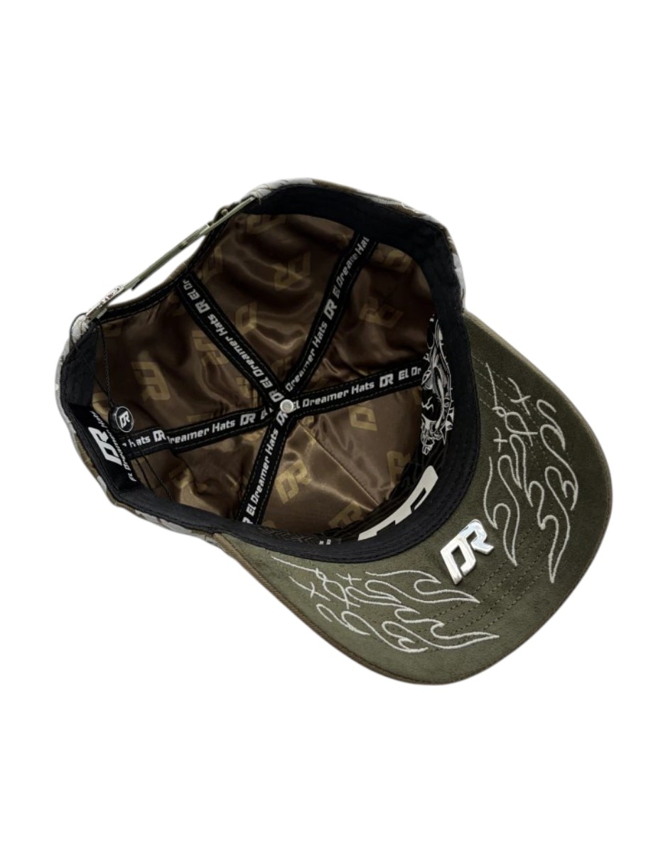 Gorra visera curva snapback dreamer hats koi green para hombre