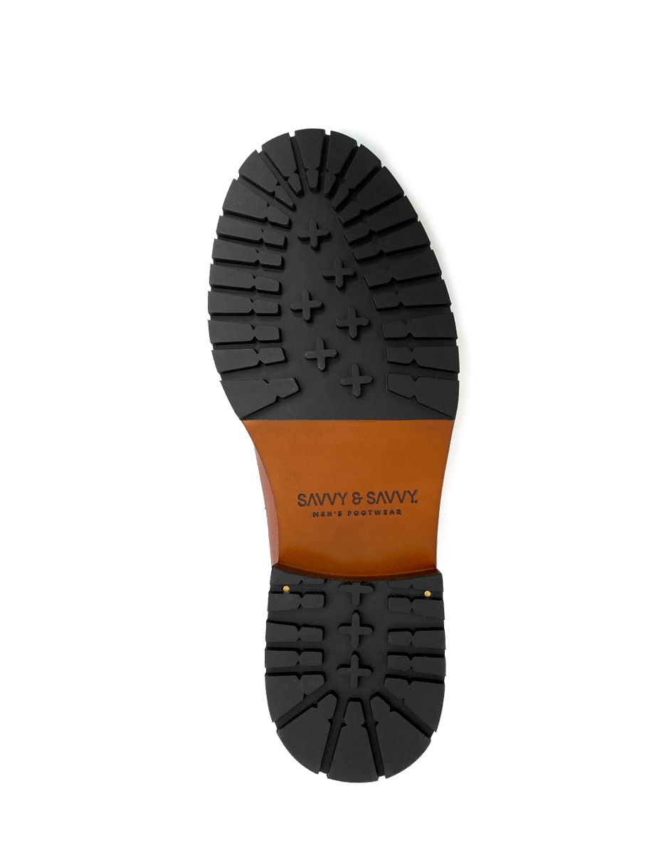 Zapato monk savvy prima pelle para hombre