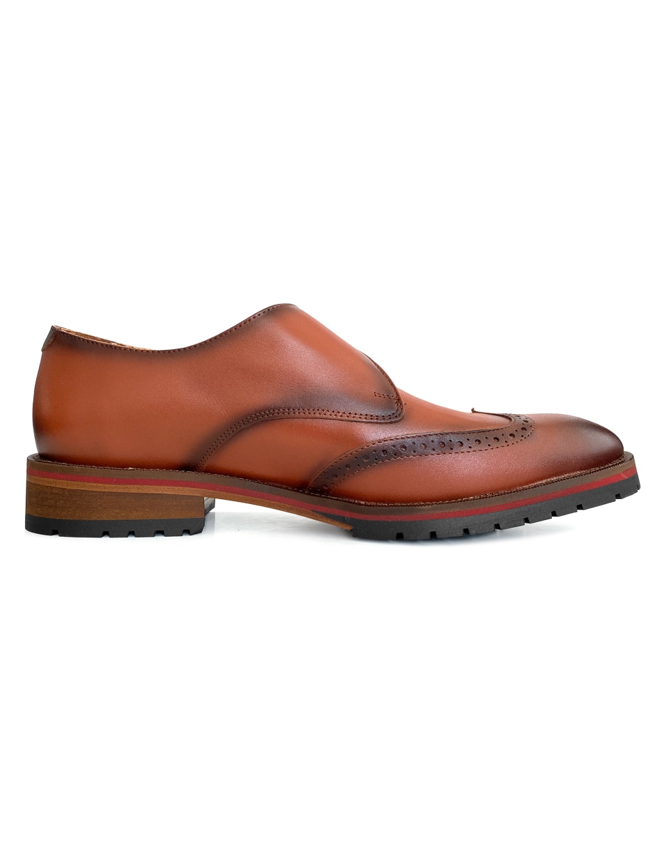 Zapato monk savvy prima pelle para hombre