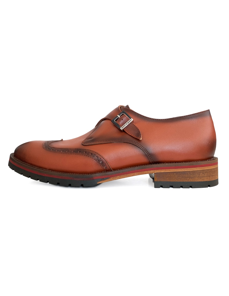 Zapato monk prima pelle para hombre
