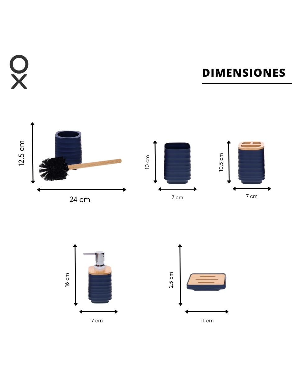 Juego de accesorios para baño juegos de baño de polipropileno 5 piezas 11