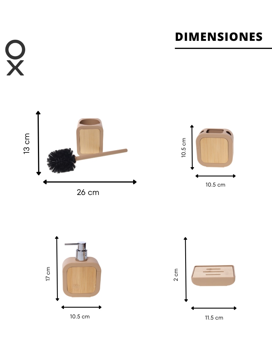 Juego de accesorios para baño juegos de baño de polipropileno 4 piezas 10