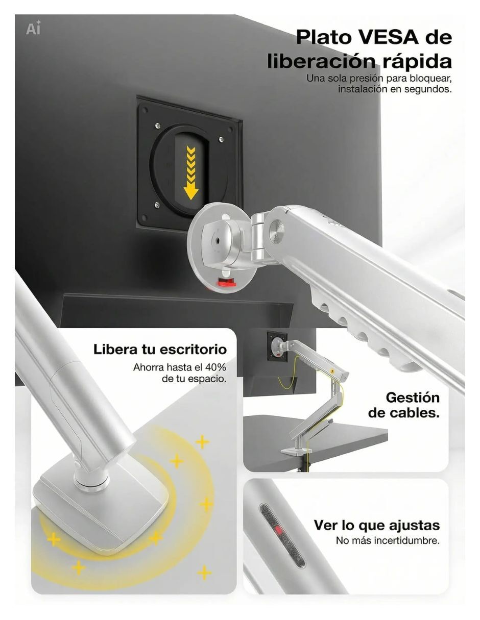 Soporte para monitor de escritorio North Bayou