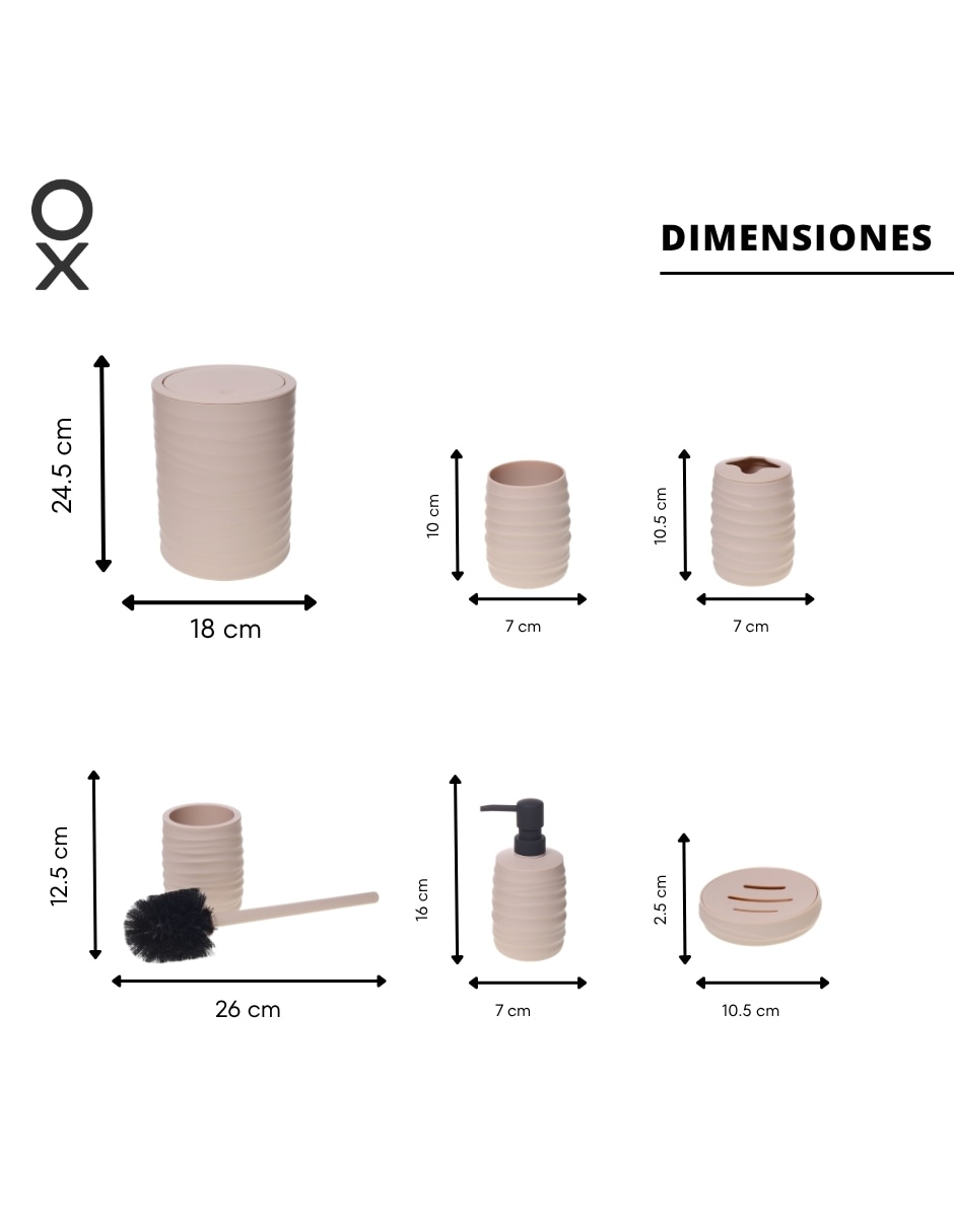 Juego de accesorios para baño juegos de baño de polipropileno 6 piezas 11