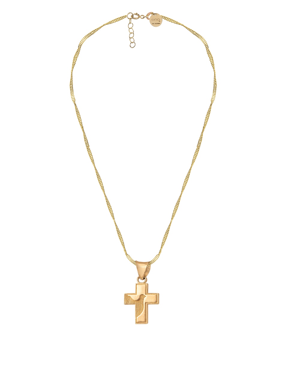 Cadena y collar cruz de oro amarillo 10 k