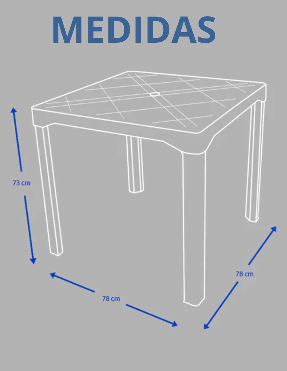 Mesa armable forte duna de plástico