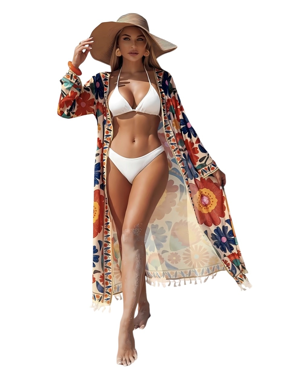 Salida de playa vestido marinity con amarre para mujer