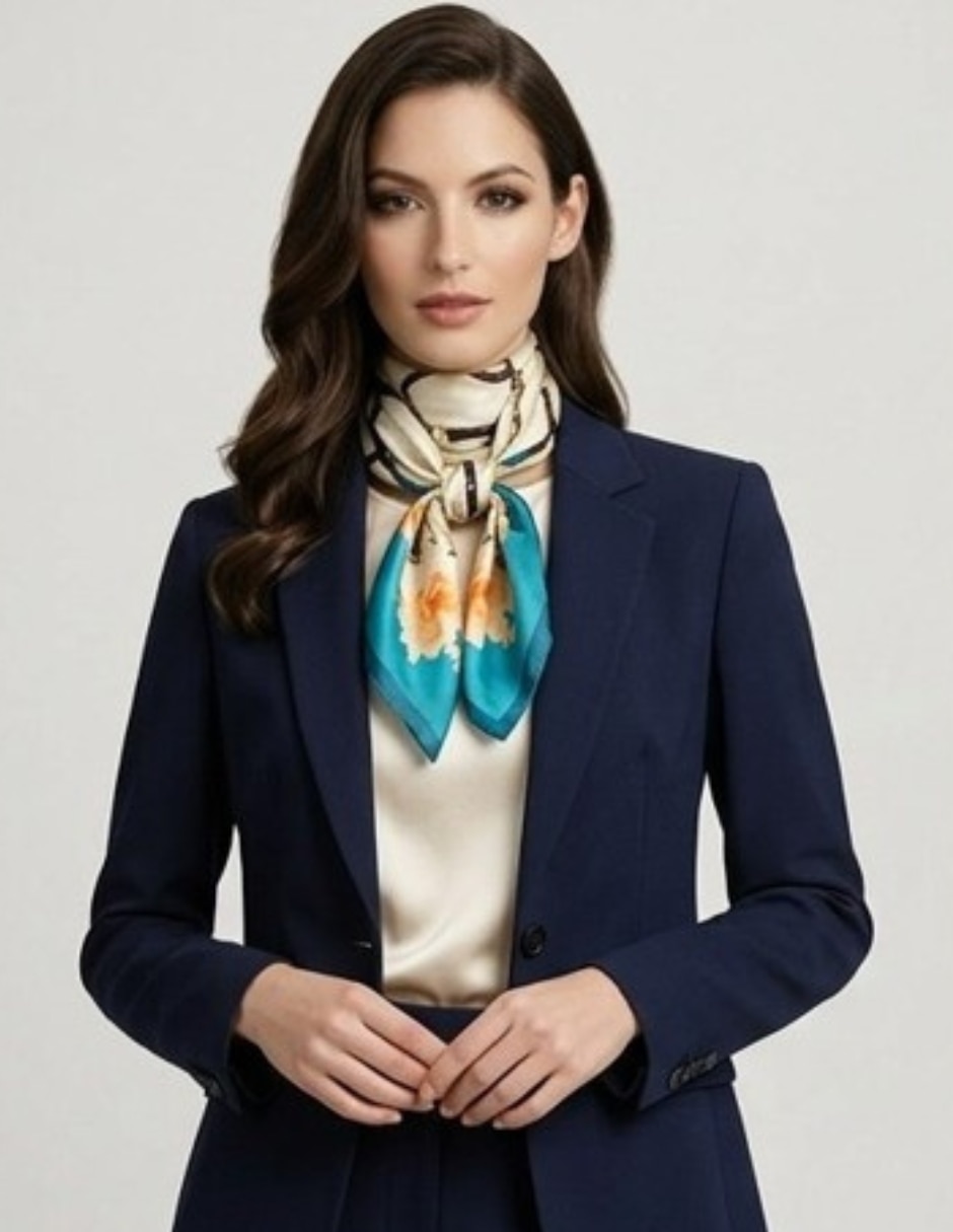 Pashmina twist side con estampado para mujer