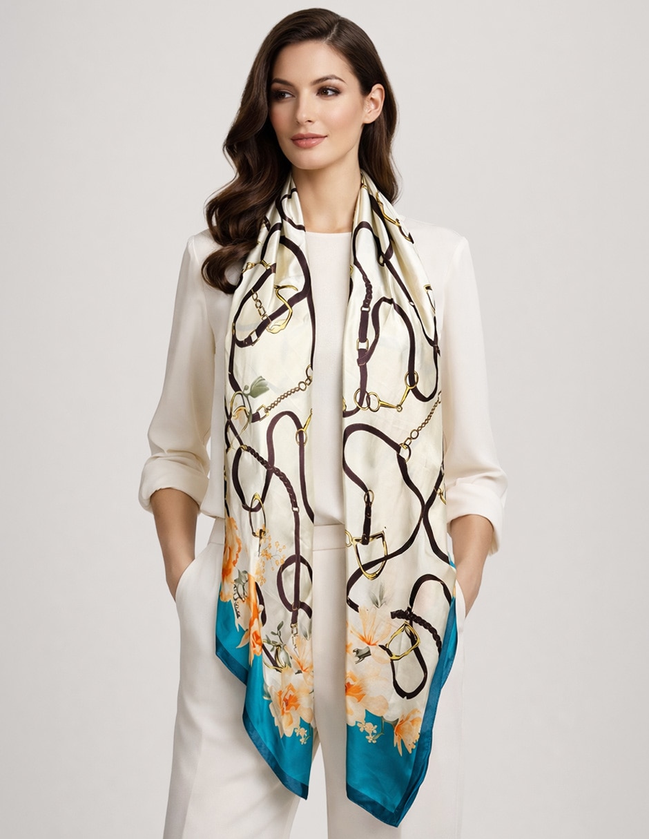 Pashmina con estampado para mujer