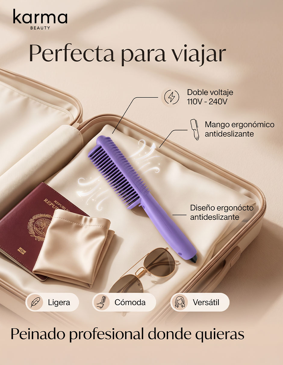 Cepillo alaciador karma beauty karma