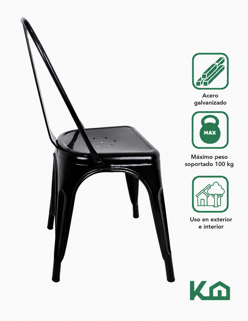 Silla kingshouse 1 pieza tolix classic kingshouse de metal