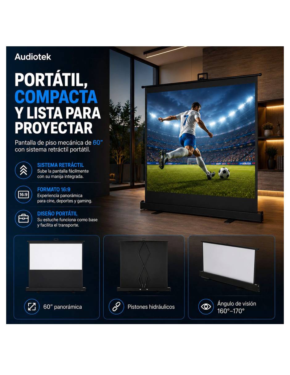 Pantalla proyector manual mkz-pantapull60m 3