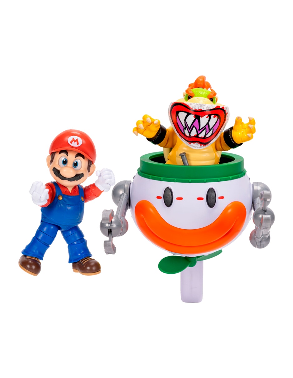 Set de figura de colección articulada the super mario galaxy movie mario bros collectors jakks 2 en 1