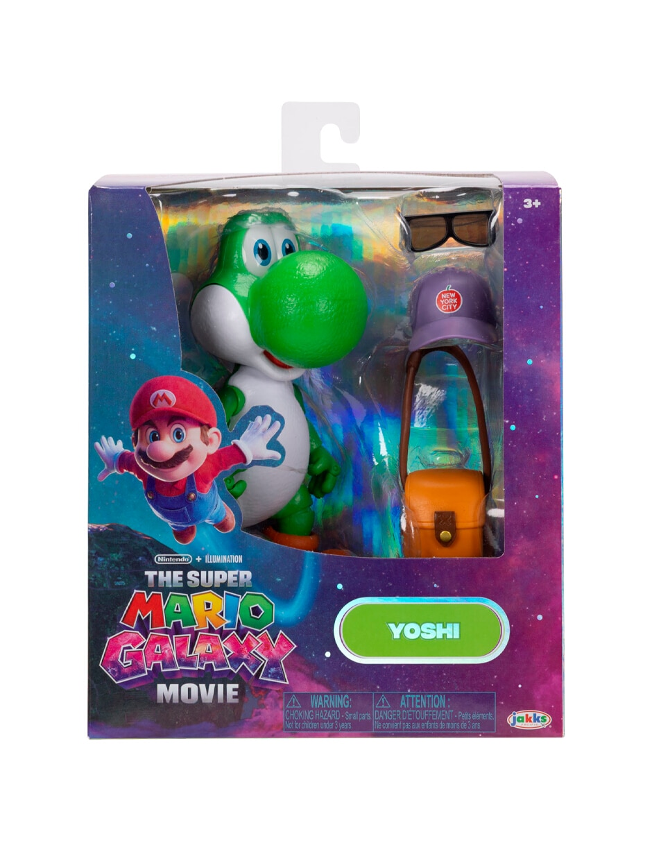 Figura de colección articulada the super mario galaxy movie yoshi collectors jakks