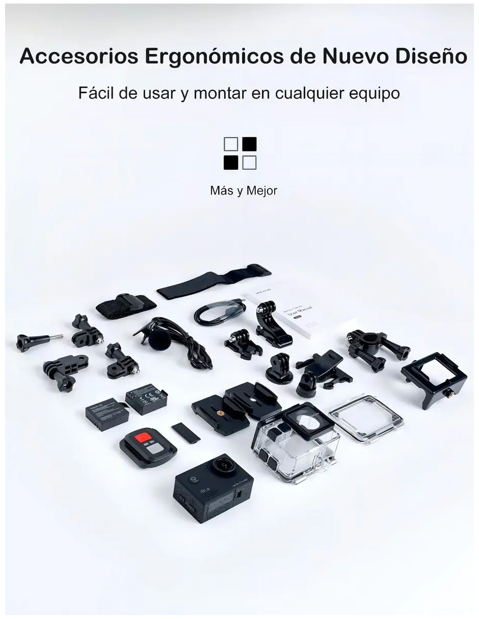 Cámara deportiva Petukita Box GA_100B 4K/UHD