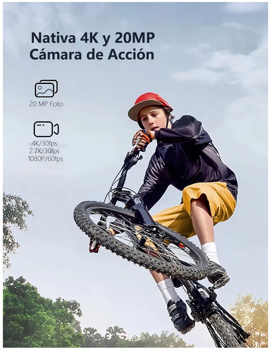 Cámara deportiva Petukita Box GA_100B 4K/UHD