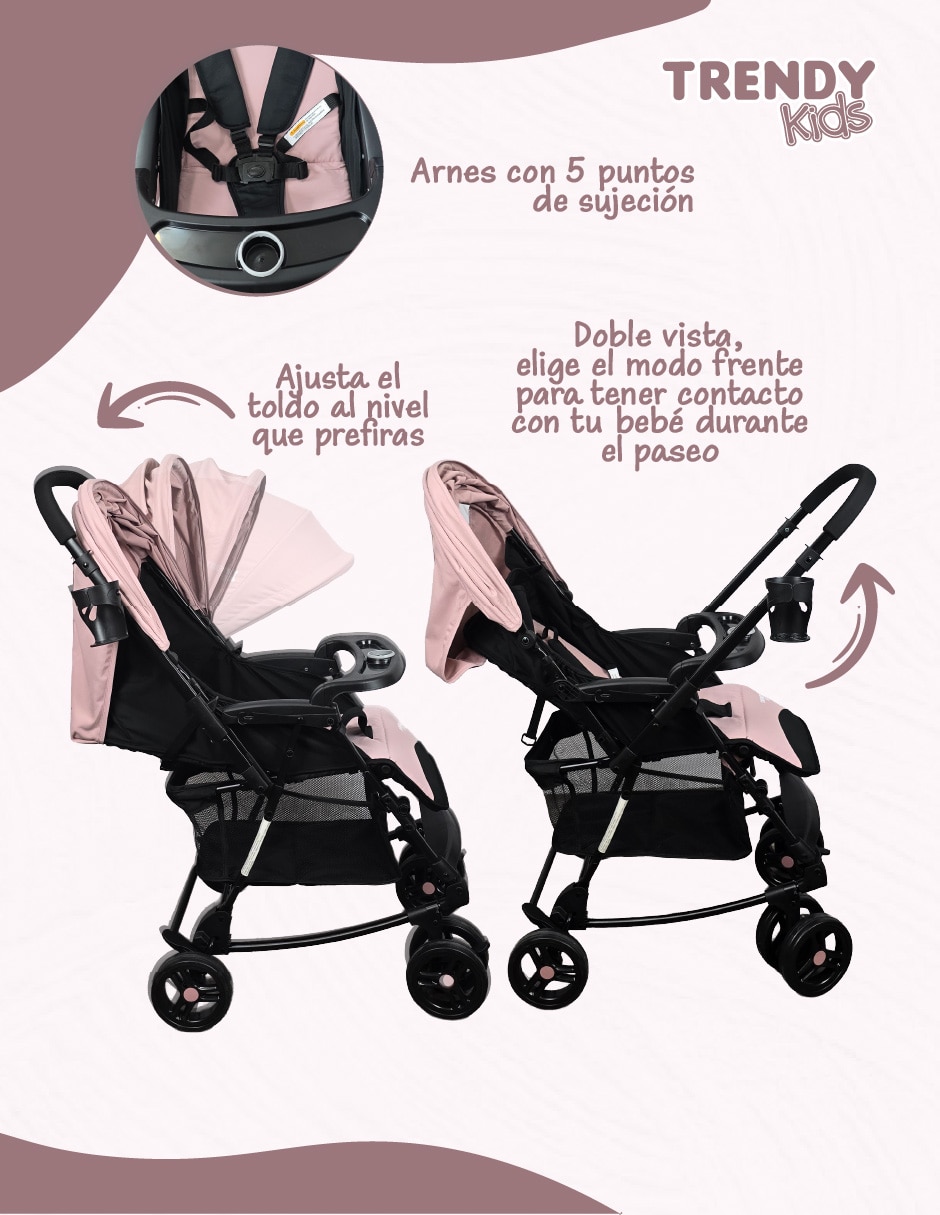 Carriola ultracompacta rocky zoo mecedora trendy kids