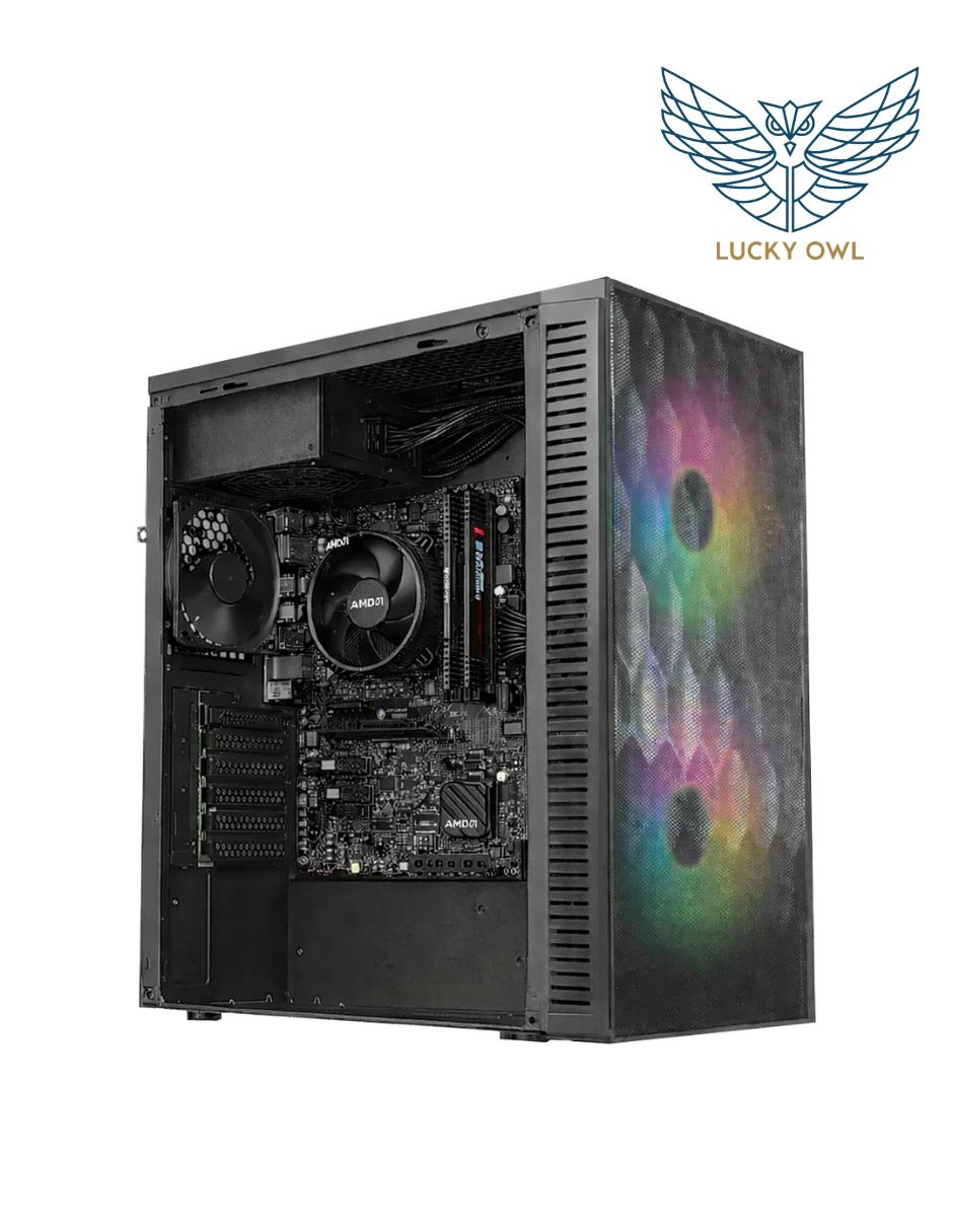 Computadora de escritorio lucky owl pc-031-f amd ryzen 7tiene 32 GB RAM 1 TB SSD