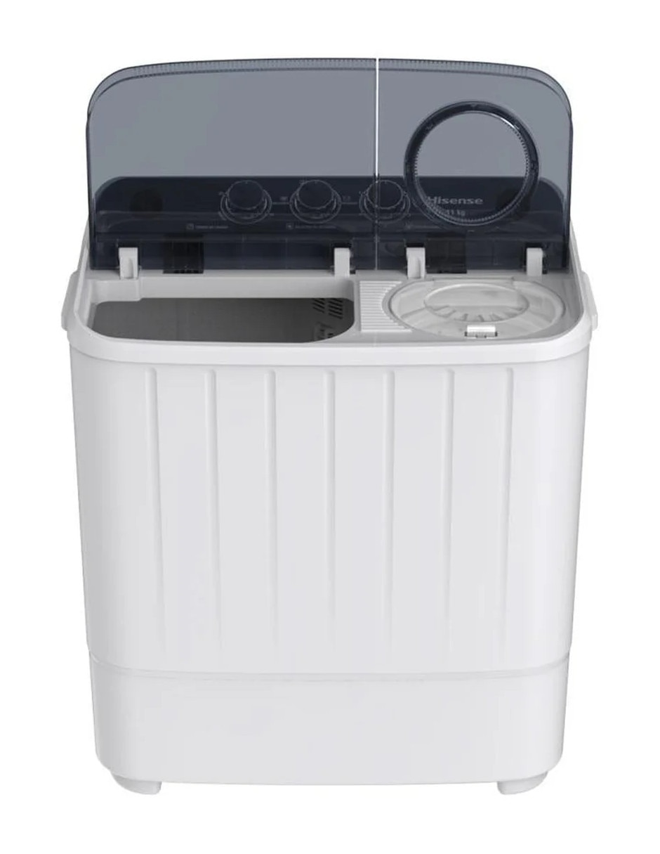 Lavadora doble tina hisense semiautomática carga carga superior wsa1104p