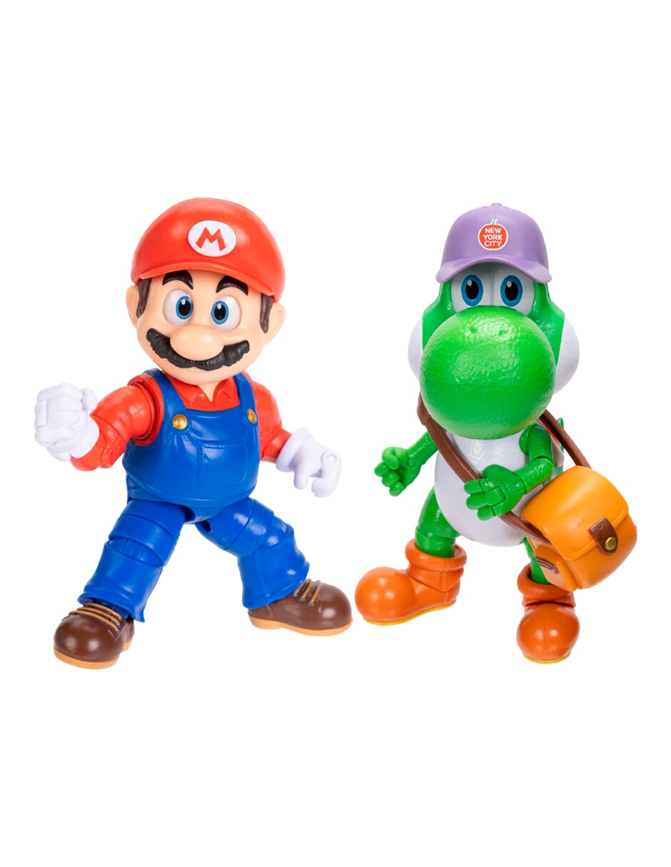 Set de figura de colección articulada the super mario galaxy movie mario bros collectors jakks 2 en 1
