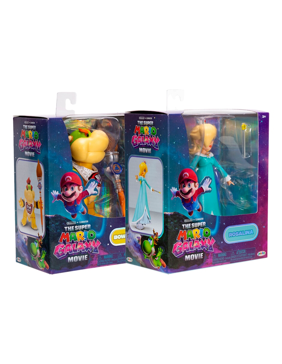 Set de figura de colección articulada the super mario galaxy movie bowser jr. Collectors jakks 2 en 1