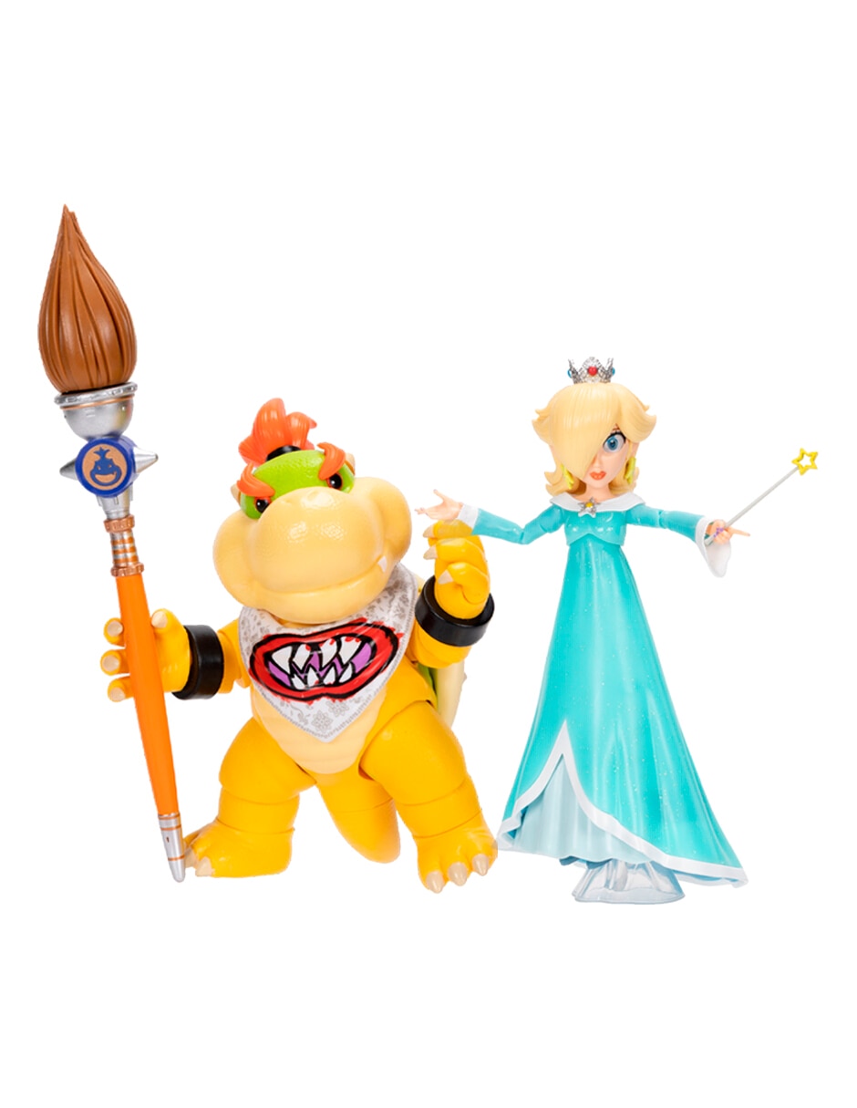 Set de figura de colección articulada the super mario galaxy movie bowser jr. Collectors jakks 2 en 1