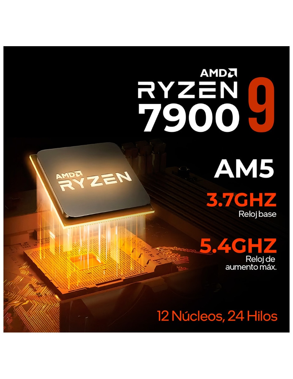 Computadora gamer xtpcr932gb5720mdb AMD Ryzen 9 AMD Radeon 16 GB RAM 1 TB SSD 8