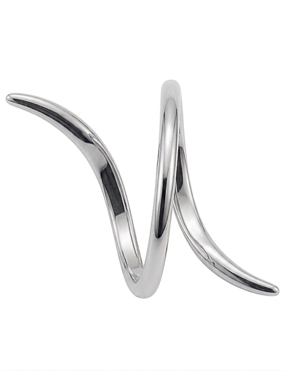 Anillo multi gemas de serpiente Brillo P 925 de plata zirconia cúbica pavé