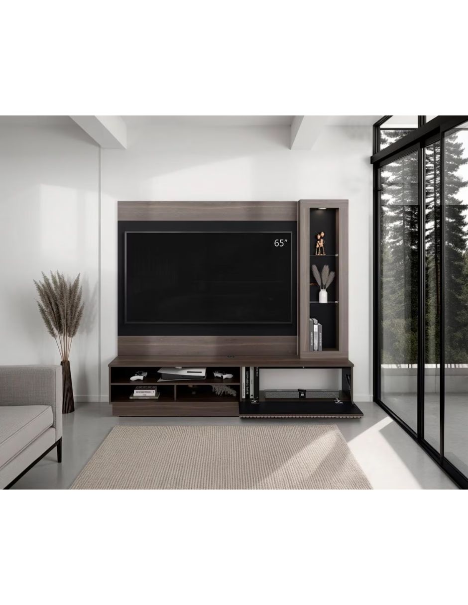 Mueble de tv armable centro de entretenimiento excelsior de mdp