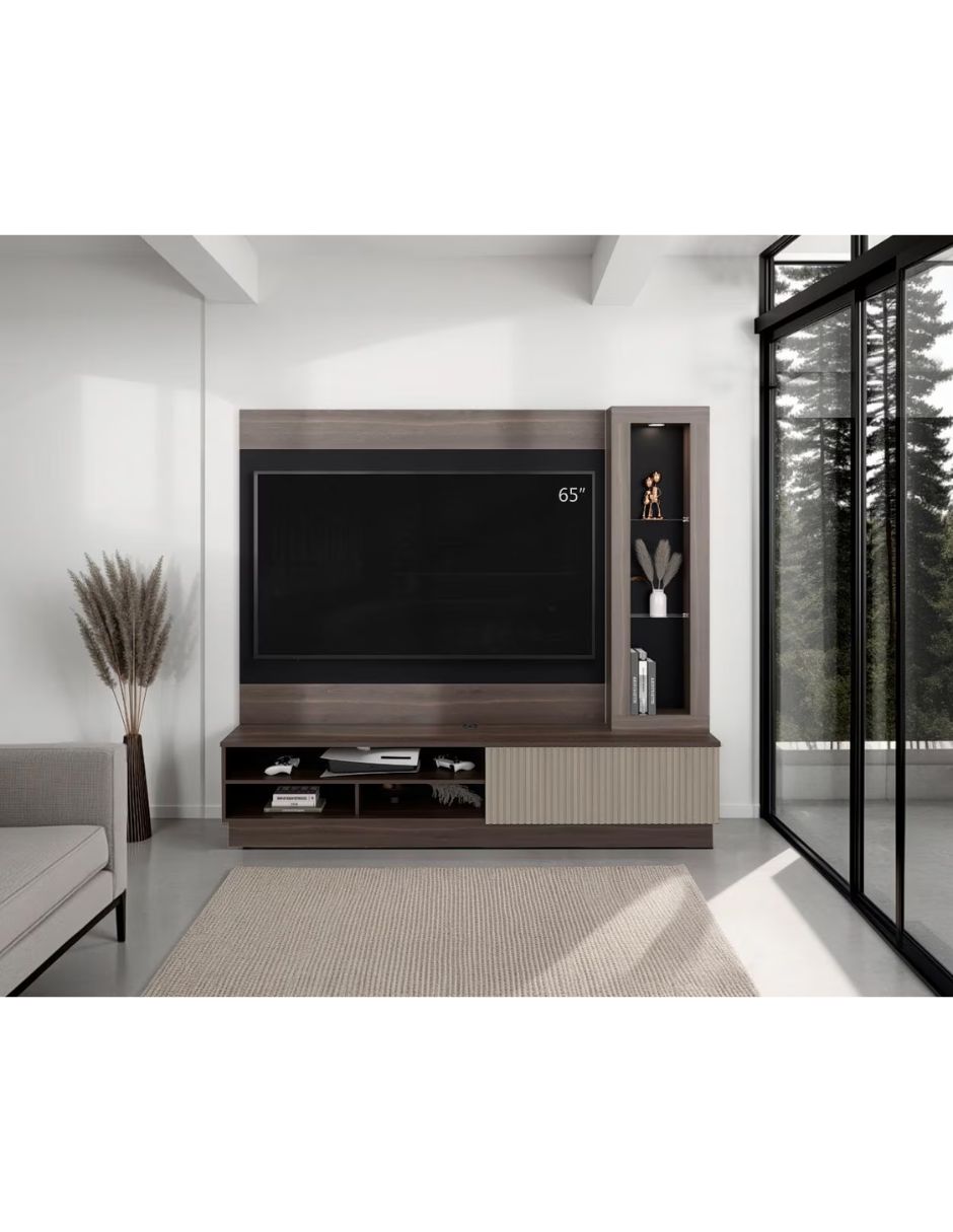 Mueble de tv armable centro de entretenimiento excelsior de mdp