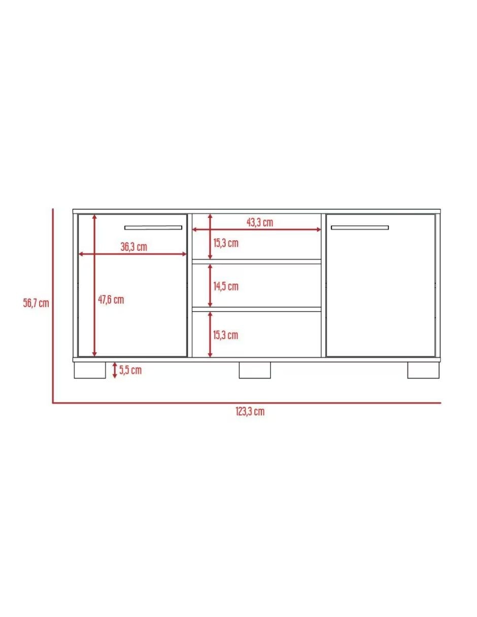 Mueble de tv armable excelsior de mdp