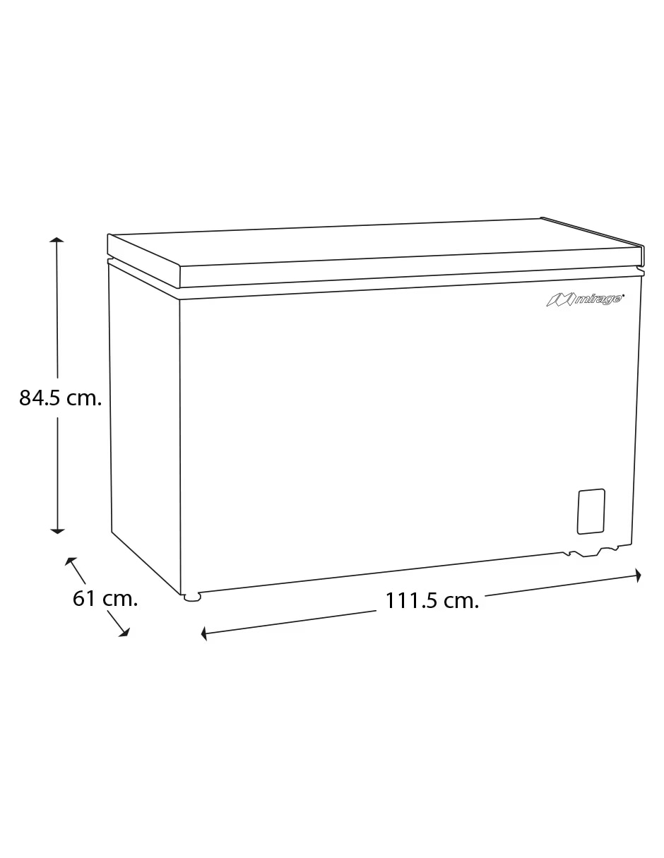 Congelador Mirage MCP25HB Horizontal 9 pies cúbicos