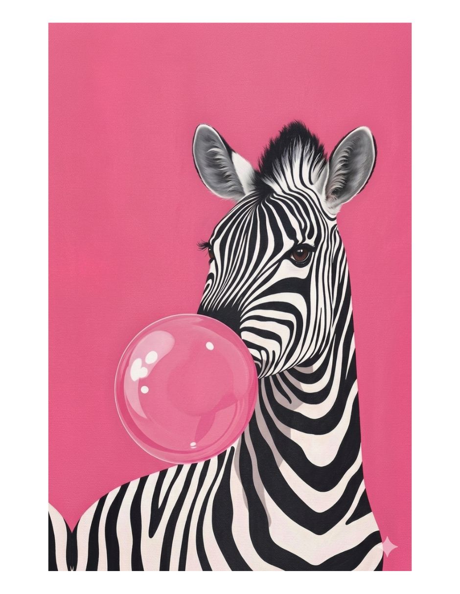 Cuadro decorativo Impresion cebra bubble