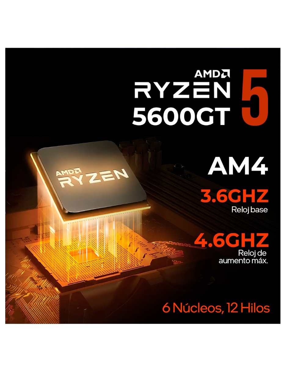 Computadora gamer XTPCR516GBVEGA7DB AMD Ryzen 5 AMD Radeon Graphics 16 GB RAM 500 GB SSD 4