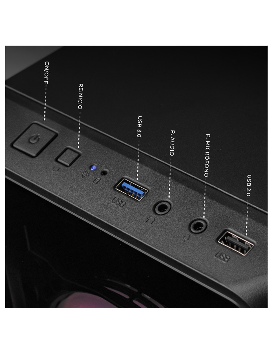 Computadora gamer XTPCR516GBVEGA7DB AMD Ryzen 5 AMD Radeon Graphics 16 GB RAM 500 GB SSD 6