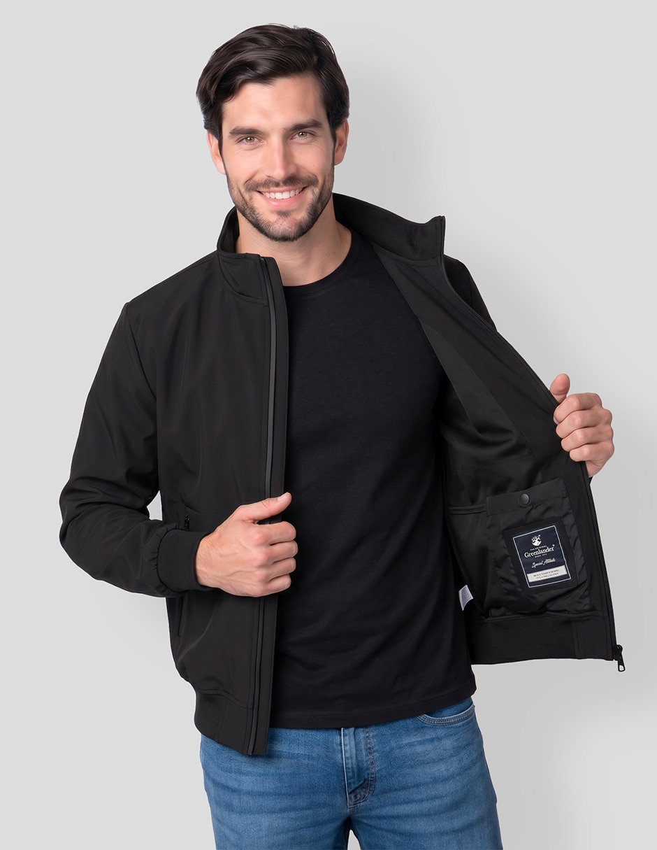 Chamarra casual Softshell impermeable con bolsillos para hombre 2