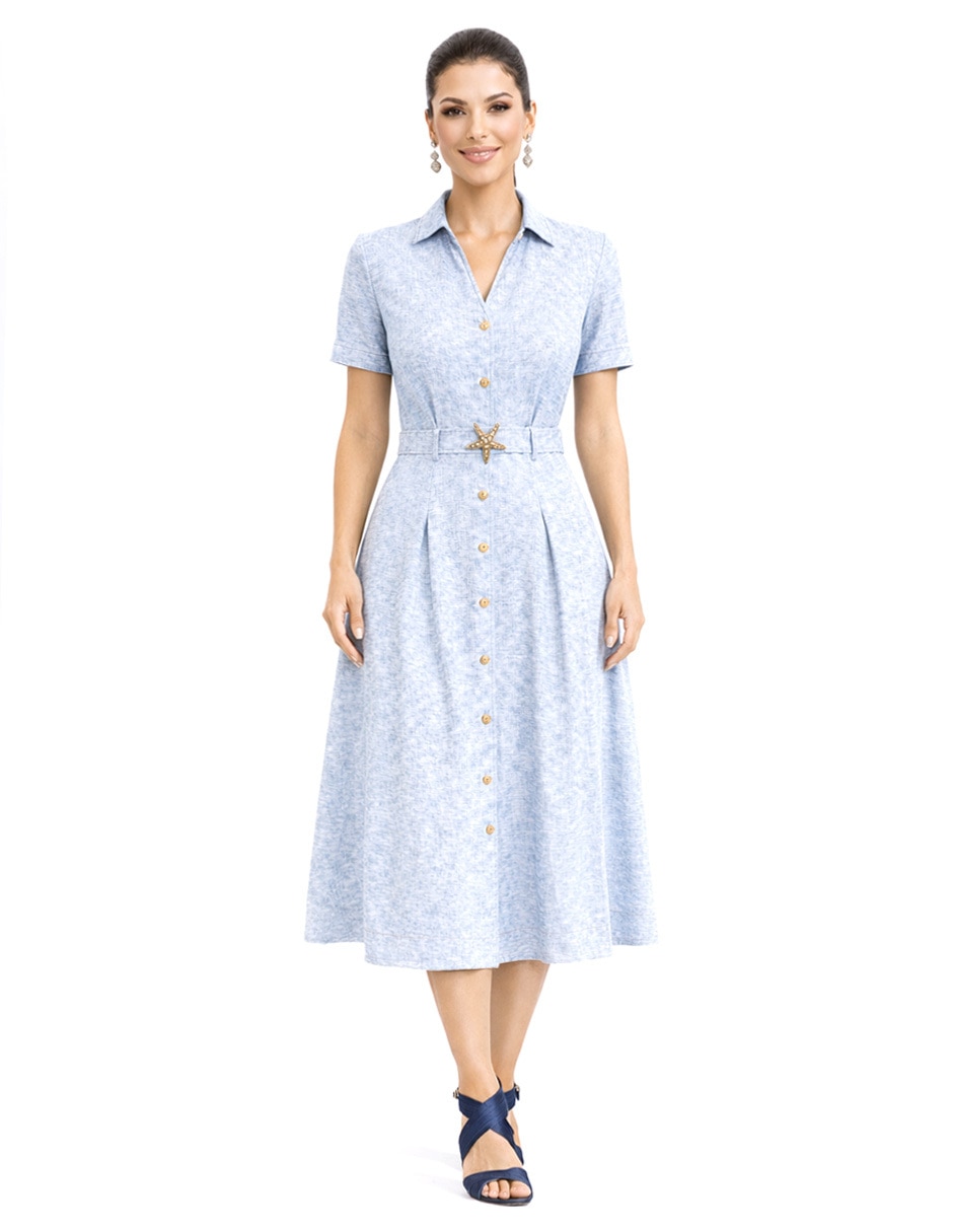 Vestido midi casual foley's para mujer