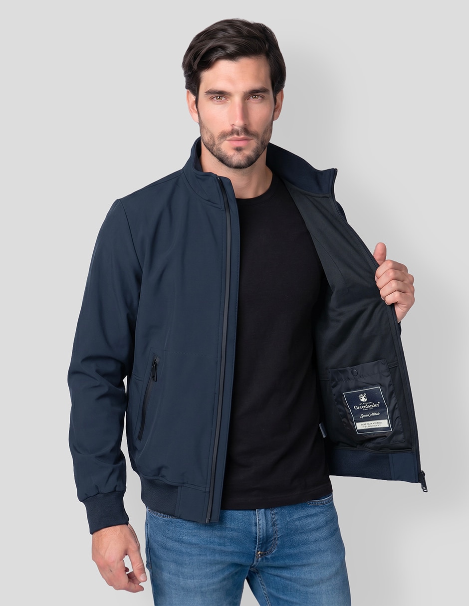 Chamarra casual softshellcon bolsillos para hombre 3