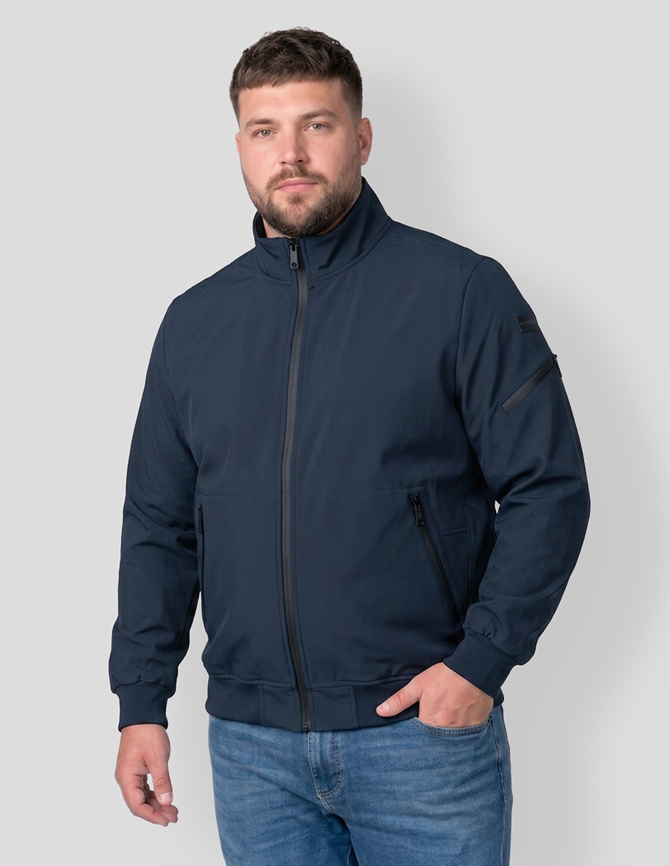 Chamarra casual softshellcon bolsillos para hombre Chamarra casual softshellcon bolsillos para hombre